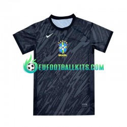 Brazil Goalkeeper Blackcolor Away Football Shirts Copa America 2024 Men LS