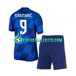 Croatia Andrej Kramaric 9 Away Football Shirts Euro 2024 Kids LS