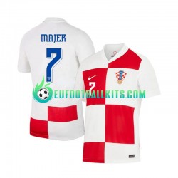 Croatia Lovro Majer 7 Home Football Shirts Euro 2024 Men LS