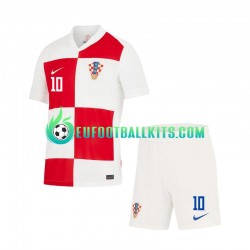 Croatia Luca Modric 10 Home Football Shirts Euro 2024 Kids LS