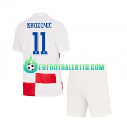 Croatia Marcelo Brozovic 11 Home Football Shirts Euro 2024 Kids LS