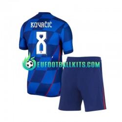 Croatia Mateo Kovacic 8 Away Football Shirts Euro 2024 Kids LS