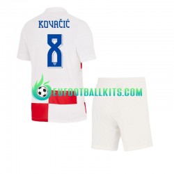 Croatia Mateo Kovacic 8 Home Football Shirts Euro 2024 Kids LS