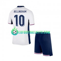 England Jude Bellingham 10 Home Football Shirts Euro 2024 Kids LS