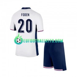 England Phil Foden 20 Home Football Shirts Euro 2024 Kids LS
