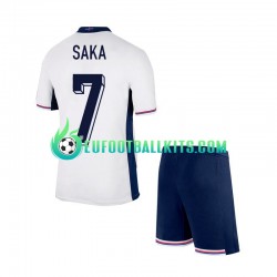 England SAKA 7 Home Football Shirts Euro 2024 Kids LS