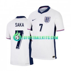 England Saka 7 Whitecolor Home Football Shirts Euro 2024 Men LS