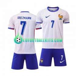 France Antoine Griezmann 7 Away Football Shirts Euro 2024 Kids LS