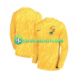 France Goalkeeper Yellowcolor Home Football Shirts Euro 2024 Men SS