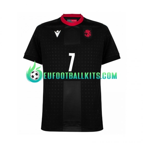 Georgia Kvaratskhelia 7 Blackcolor Away Football Shirts Euro 2024 Men LS