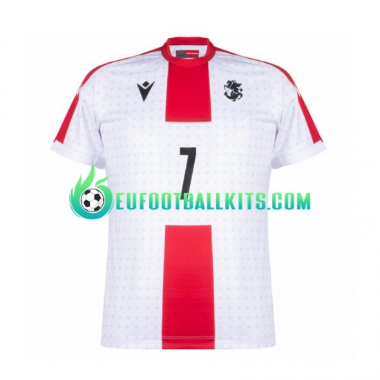 Georgia Kvaratskhelia 7 Home Football Shirts Euro 2024 Men LS