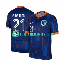 Netherlands Frenkie de Jong 21 Away Football Shirts Euro 2024 Men LS