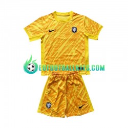 Netherlands Goalkeeper Away Football Shirts Euro 2024 Kids LS
