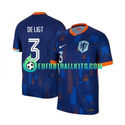 Netherlands Matthijs de Ligt 3 Away Football Shirts Euro 2024 Men LS