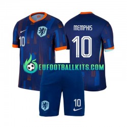 Netherlands Memphis Depay 10 Away Football Shirts Euro 2024 Kids LS