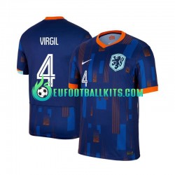 Netherlands Virgil van Dijk 4 Away Football Shirts Euro 2024 Men LS