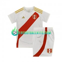 Peru Home Football Shirts Whitecolor Copa America 2024 Kids LS