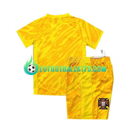 Portugal Goalkeeper Yellowcolor Home Football Shirts Euro 2024 Kids LS