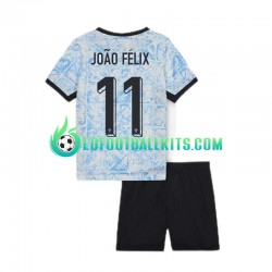 Portugal Joao Felix 11 Away Football Shirts Euro 2024 Kids LS