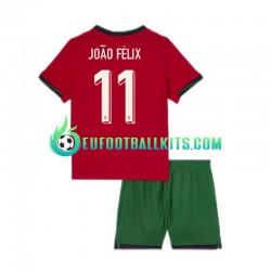 Portugal Joao Felix 11 Home Football Shirts Euro 2024 Kids LS
