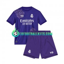 Real Madrid Purplecolor Fourth Football Shirts 2023-2024 Kids LS