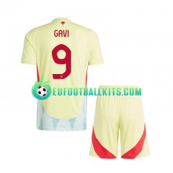 Spain Gavi 9 Away Football Shirts Euro 2024 Kids LS