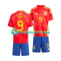 Spain Gavi 9 Home Football Shirts Euro 2024 Kids LS