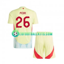 Spain Pedri 26 Away Football Shirts Euro 2024 Kids LS