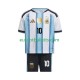 Argentina Lionel Messi 10 Home Football Shirts World Cup 2026 Kids LS