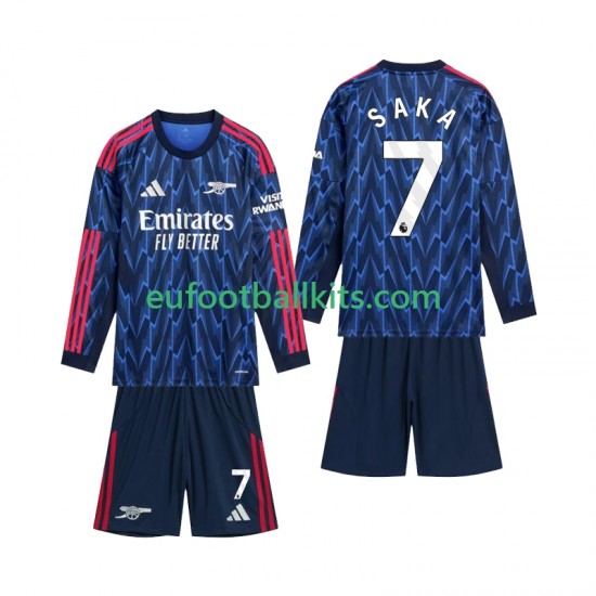 Arsenal Saka 7 Away Football Shirts 2025-2026 Kids SS