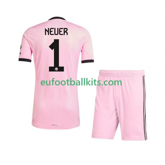 Bayern Munich Goalkeeper Manuel Neuer 1 Third Football Shirts UCL 2025-2026 Kids LS