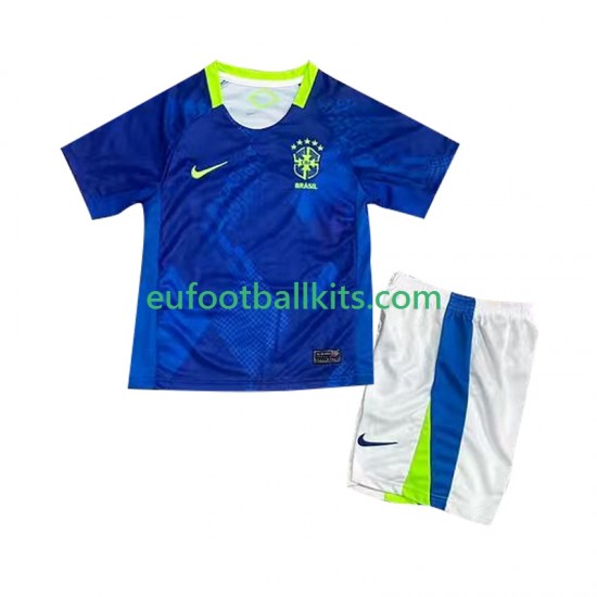 Brazil Away Football Shirts 2025-2026 Kids LS