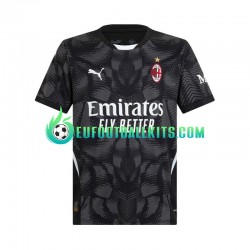 AC Milan Goalkeeper Home Football Shirts 2024-2025 Blackcolor Men LS