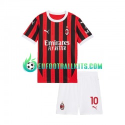 AC Milan Rafael Leao 10 Home Football Shirts 2024-2025 Kids LS