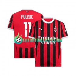 AC Milan UCL Font PULISIC 11 Home Football Shirts 2024-2025 Men LS