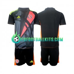 Costa Rica Goalkeeper Third Football Shirts 2024 Blackcolor Kids LS