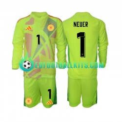 Germany Goalkeeper Manuel Neuer 1 Away Football Shirts Euro 2024 Kids SS