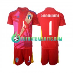 Italy Goalkeeper Donnarumma 1 Third Football Shirts Euro 2024 Kids LS