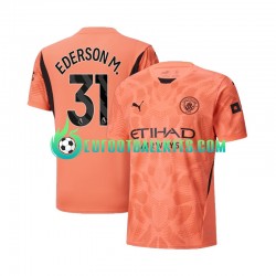 Manchester City Goalkeeper Ederson Moraes 31 Away Football Shirts 2024-2025 Men LS