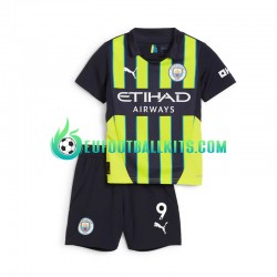 Manchester City Haaland 9 Away Football Shirts 2024-2025 Kids LS