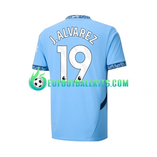 Manchester City Julian Alvarez 19 Home Football Shirts 2024-2025 Men LS