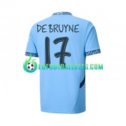 Manchester City UCL Font DE BRUYNE 17 Home Football Shirts 2024-2025 Men LS