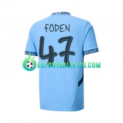 Manchester City UCL Font FODEN 47 Home Football Shirts 2024-2025 Men LS