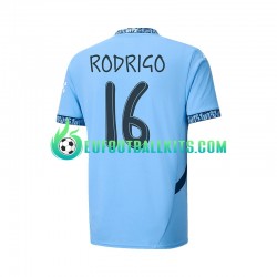 Manchester City UCL Font RODRIGO 16 Home Football Shirts 2024-2025 Men LS