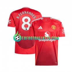 Manchester United Bruno Fernandes 8 Home Football Shirts 2024-2025 Redcolor Men LS