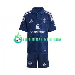 Manchester United Away Football Shirts Redcolor 2024-2025 Kids LS