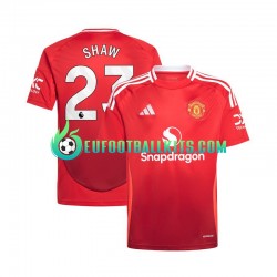 Manchester United Luke Shaw 23 Home Football Shirts 2024-2025 Redcolor Men LS
