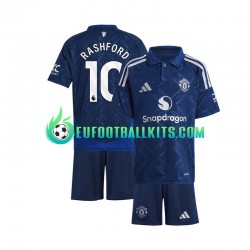 Manchester United Marcus Rashford 10 Away Football Shirts Redcolor 2024-2025 Kids LS