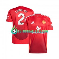 Manchester United Victor Lindelof 2 Home Football Shirts 2024-2025 Redcolor Men LS