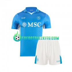 Napoli Home Football Shirts 2024-2025 Kids LS